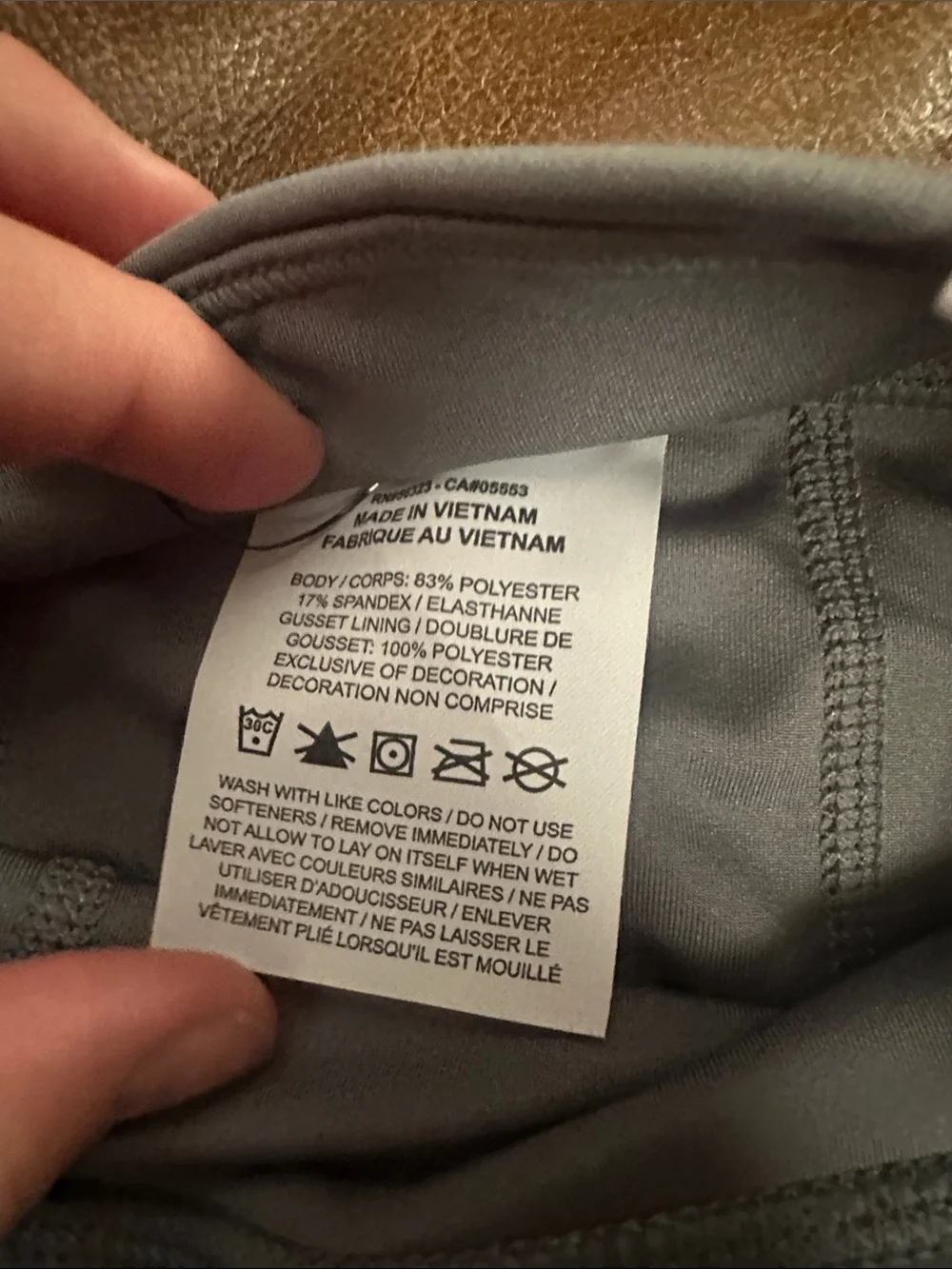 Nike Girls' Gray, White & Pink Colorblock Leggings